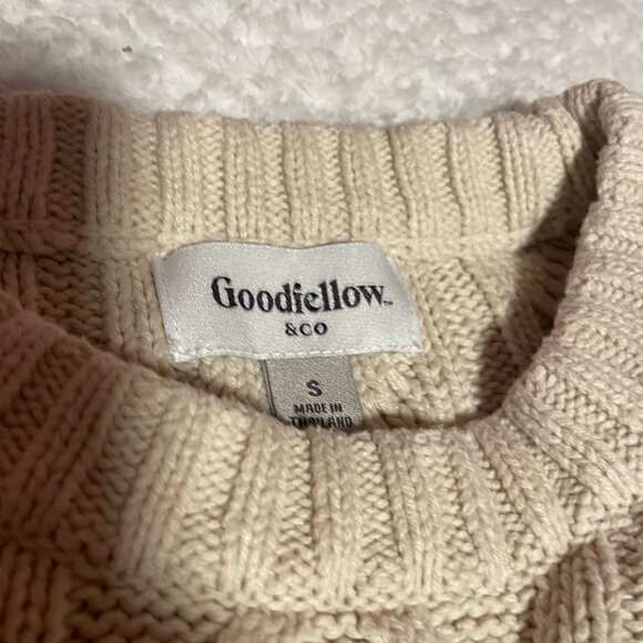Goodfellow cream cable knit sweater mens size small - Picture 4 of 4